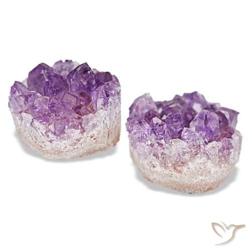 19,60 ct natürliche violetter Amethystdruse-Edelsteine, Fantasieschliff, Lichtundurchlässig