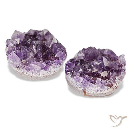 17,81 ct natürliche violetter Amethystdruse-Edelsteine, Fantasieschliff, Lichtundurchlässig