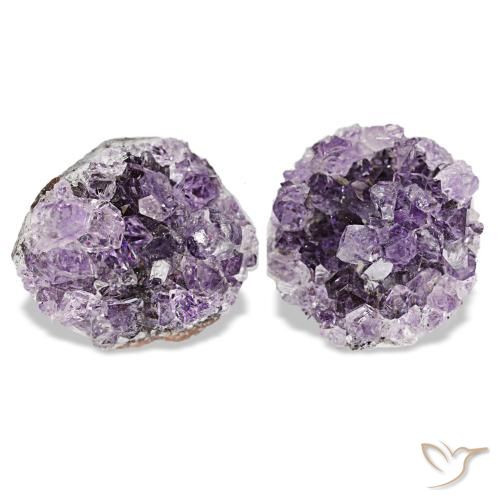 14,89 ct natürliche violetter Amethystdruse-Edelsteine, Fantasieschliff, Lichtundurchlässig