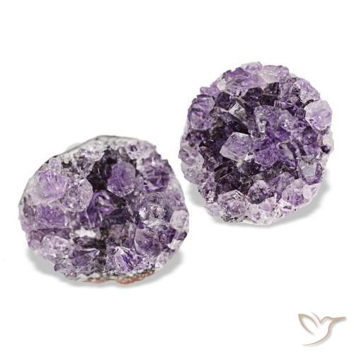 14,89 ct natürliche violetter Amethystdruse-Edelsteine, Fantasieschliff, Lichtundurchlässig