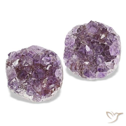 14,93 ct natürliche violetter Amethystdruse-Edelsteine, Fantasieschliff, Lichtundurchlässig