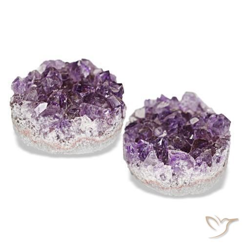 14,93 ct natürliche violetter Amethystdruse-Edelsteine, Fantasieschliff, Lichtundurchlässig