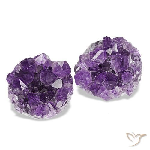 15,65 ct natürliche violetter Amethystdruse-Edelsteine, Fantasieschliff, Lichtundurchlässig