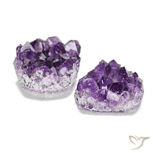 15,65 ct natürliche violetter Amethystdruse-Edelsteine, Fantasieschliff, Lichtundurchlässig
