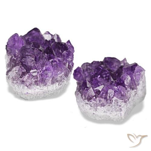 14,77 ct natürliche violetter Amethystdruse-Edelsteine, Fantasieschliff, Lichtundurchlässig