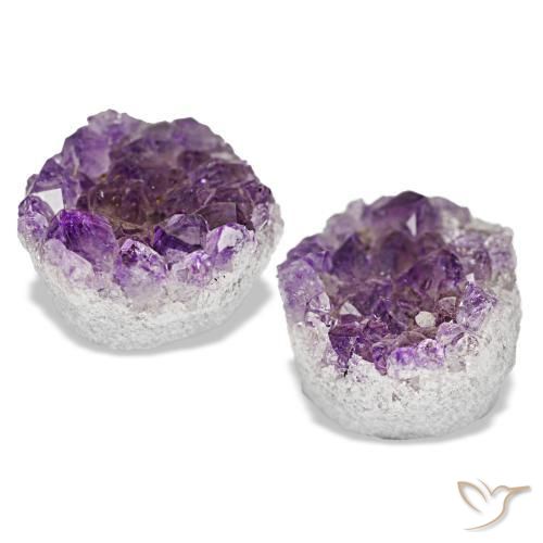 19,52 ct natürliche violetter Amethystdruse-Edelsteine, Fantasieschliff, Lichtundurchlässig