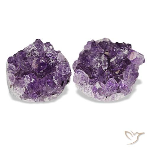 21,44 ct natürliche violetter Amethystdruse-Edelsteine, Fantasieschliff, Lichtundurchlässig