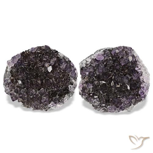 15,02 ct natürliche violetter Amethystdruse-Edelsteine, Fantasieschliff, Lichtundurchlässig