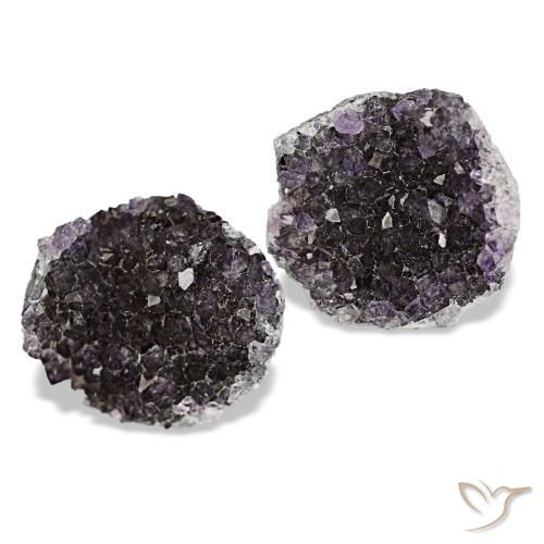 15,02 ct natürliche violetter Amethystdruse-Edelsteine, Fantasieschliff, Lichtundurchlässig