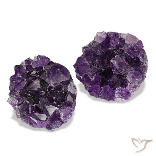 20,85 ct natürliche violetter Amethystdruse-Edelsteine, Fantasieschliff, Lichtundurchlässig