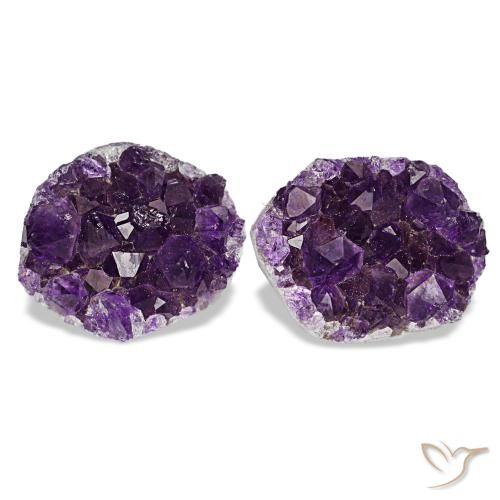 13,49 ct natürliche violetter Amethystdruse-Edelsteine, Fantasieschliff, Lichtundurchlässig