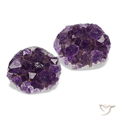 13,49 ct natürliche violetter Amethystdruse-Edelsteine, Fantasieschliff, Lichtundurchlässig