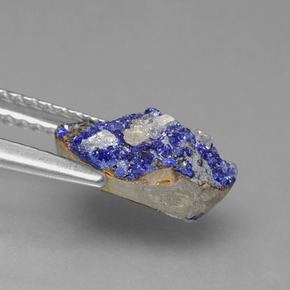 2,34 ctw natürlicher blauer Azuritdruse, Fantasieschliff, Lichtundurchlässig