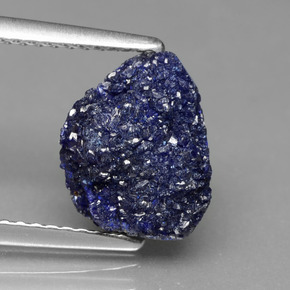2,81 ctw natürlicher blauer Azuritdruse, Fantasieschliff, Lichtundurchlässig