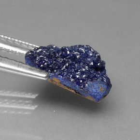 2,81 ctw natürlicher blauer Azuritdruse, Fantasieschliff, Lichtundurchlässig