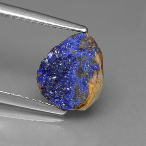 2,15 ctw natürlicher blauer Azuritdruse, Fantasieschliff, Lichtundurchlässig