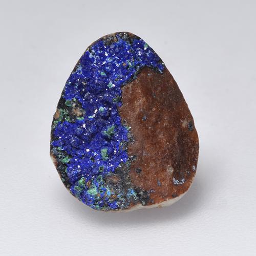 9,17 ctw natürlicher Tiefes Marineblau Druzy Azurit, Ausgefallene Form, Lichtundurchlässig