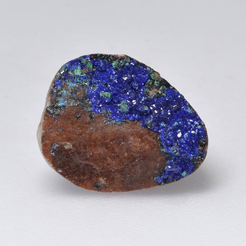 9,17 ctw natürlicher Tiefes Marineblau Druzy Azurit, Ausgefallene Form, Lichtundurchlässig