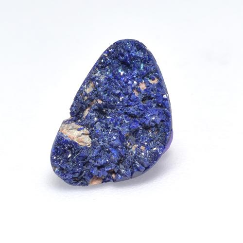 9,17 ctw natürlicher Tiefes Marineblau Druzy Azurit, Ausgefallene Form, Lichtundurchlässig