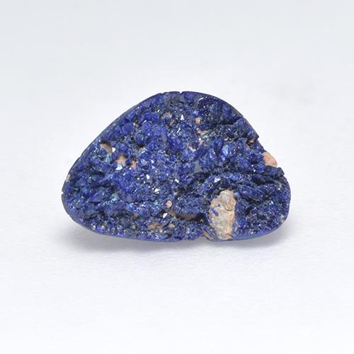 9,17 ctw natürlicher Tiefes Marineblau Druzy Azurit, Ausgefallene Form, Lichtundurchlässig