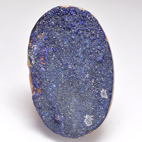 22,48 ctw natürlicher blauer Azuritdruse, Fantasieschliff, Lichtundurchlässig