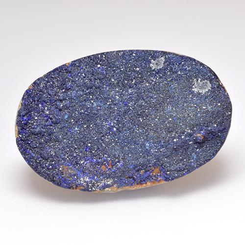 22,48 ctw natürlicher blauer Azuritdruse, Fantasieschliff, Lichtundurchlässig