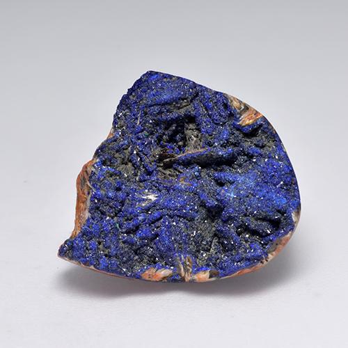 18,12 ctw natürlicher blauer Azuritdruse, Fantasieschliff, Lichtundurchlässig
