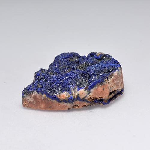18,12 ctw natürlicher blauer Azuritdruse, Fantasieschliff, Lichtundurchlässig