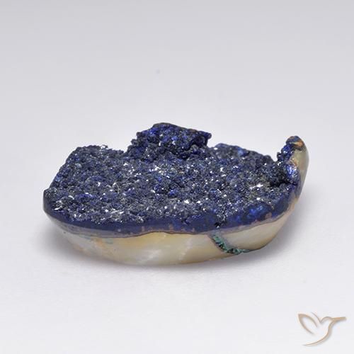 9,17 ctw natürlicher Tiefes Marineblau Druzy Azurit, Fantasie, Lichtundurchlässig