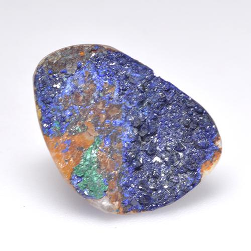 8,35 ctw natürlicher blauer Azuritdruse, Fantasieschliff, Lichtundurchlässig