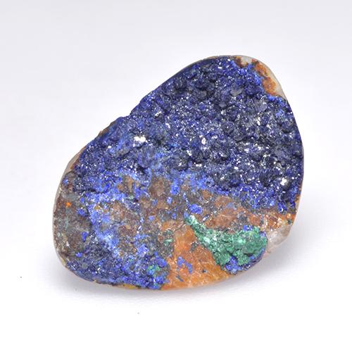 8,35 ctw natürlicher blauer Azuritdruse, Fantasieschliff, Lichtundurchlässig