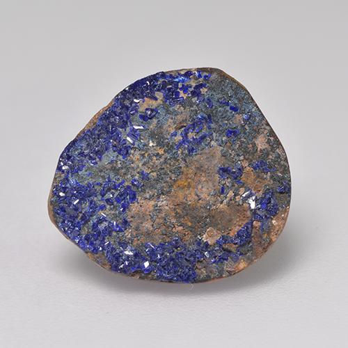 9,17 ctw natürlicher Tiefes Marineblau Druzy Azurit, Ausgefallene Form, Lichtundurchlässig