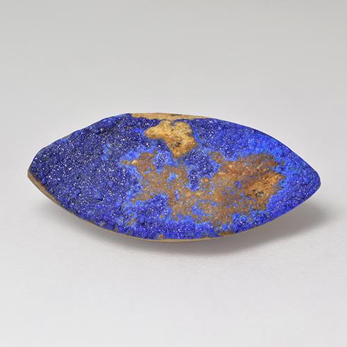 6,76 ctw natürlicher blauer Azuritdruse, Marquise, Lichtundurchlässig