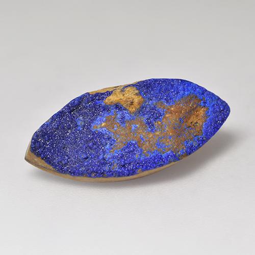 6,76 ctw natürlicher blauer Azuritdruse, Marquise, Lichtundurchlässig