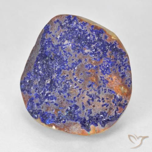 9,17 ctw natürlicher Tiefes Marineblau Druzy Azurit, Fantasie, Lichtundurchlässig