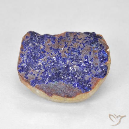 9,17 ctw natürlicher Tiefes Marineblau Druzy Azurit, Fantasie, Lichtundurchlässig