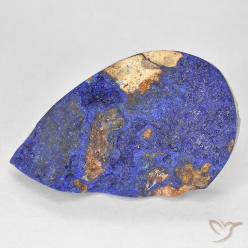 10.96ct Natürlicher Tiefes Marineblau Druzy Azurit, Birnenform, Lichtundurchlässig