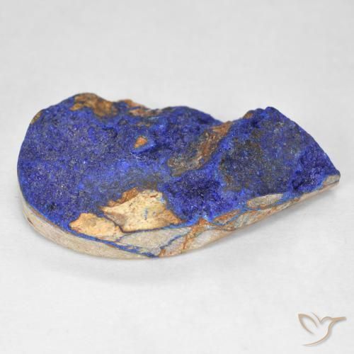 9,17 ctw natürlicher Tiefes Marineblau Druzy Azurit, Birnenform, Lichtundurchlässig