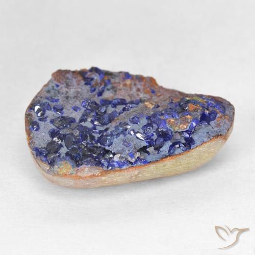 9,17 ctw natürlicher Tiefes Marineblau Druzy Azurit, Fantasie, Lichtundurchlässig