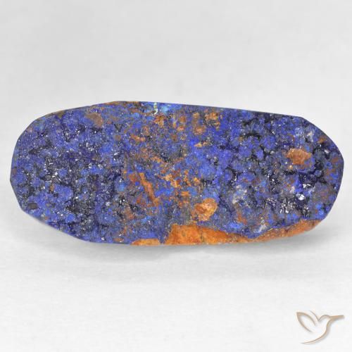 11.21ct Natürlicher Tiefes Marineblau Druzy Azurit, Oval, Lichtundurchlässig