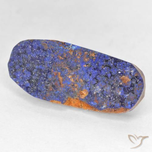 9,17 ctw natürlicher Tiefes Marineblau Druzy Azurit, Oval, Lichtundurchlässig