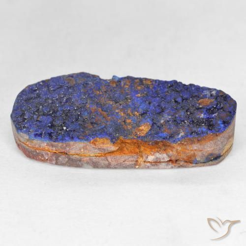 9,17 ctw natürlicher Tiefes Marineblau Druzy Azurit, Oval, Lichtundurchlässig