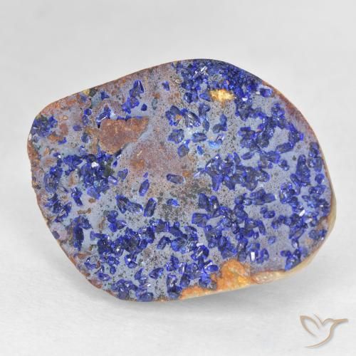 9,17 ctw natürlicher Tiefes Marineblau Druzy Azurit, Fantasie, Lichtundurchlässig