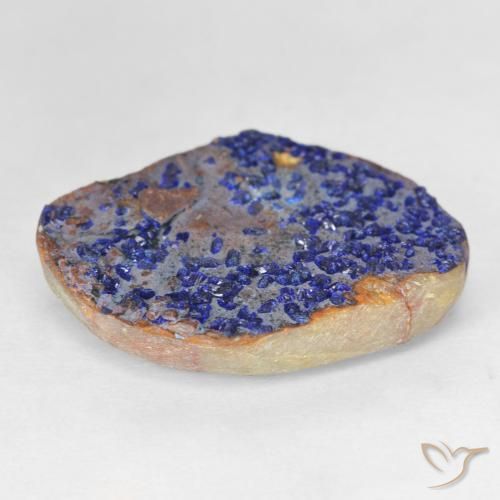 9,17 ctw natürlicher Tiefes Marineblau Druzy Azurit, Fantasie, Lichtundurchlässig