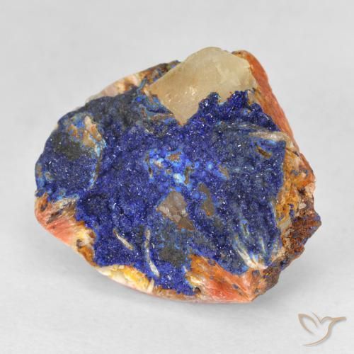 9,17 ctw natürlicher Tiefes Marineblau Druzy Azurit, Ausgefallene Form, Lichtundurchlässig