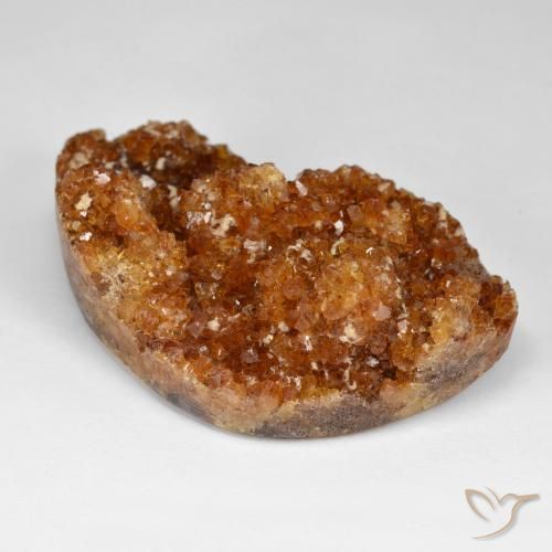 9,17 ctw natürlicher tiefrötlich-orange Druzy Citrin, Fantasie, Lichtundurchlässig