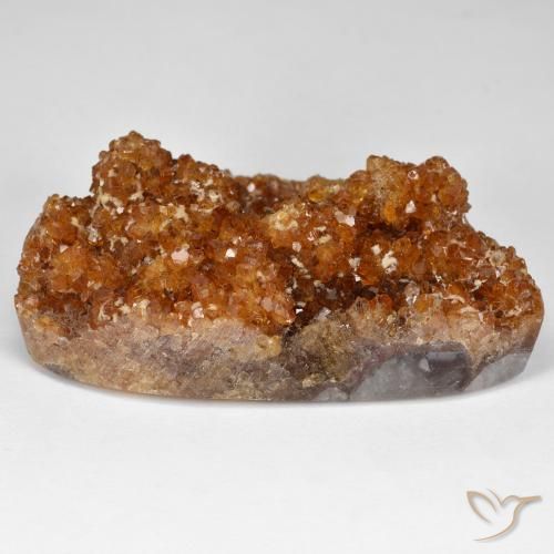 9,17 ctw natürlicher tiefrötlich-orange Druzy Citrin, Fantasie, Lichtundurchlässig