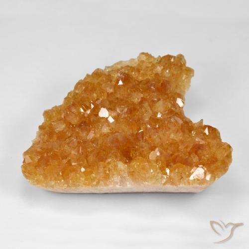117.07ct Natürlicher Honig-orange Druzy Citrin, Herz, Lichtundurchlässig