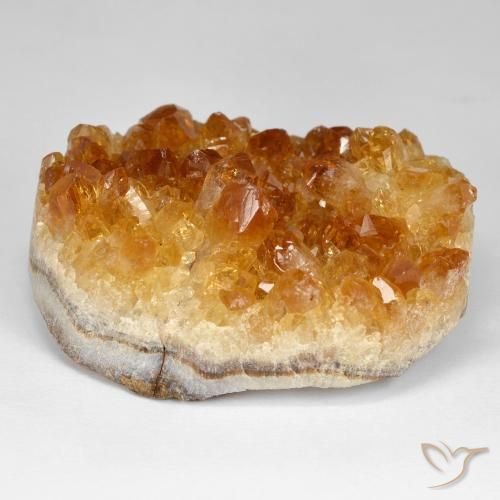 9,17 ctw natürlicher orange-braun Druzy Citrin, Oval, Lichtundurchlässig