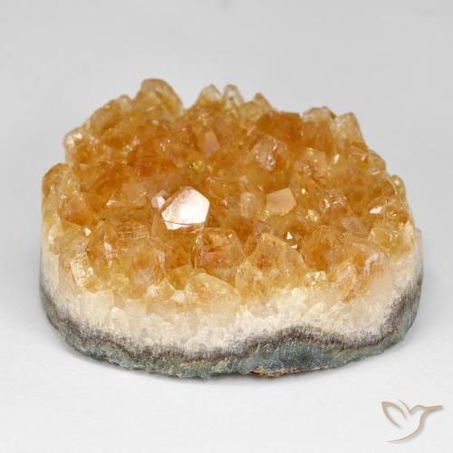 92.17ct Natürlicher Honig-orange Druzy Citrin, Fantasie, Lichtundurchlässig